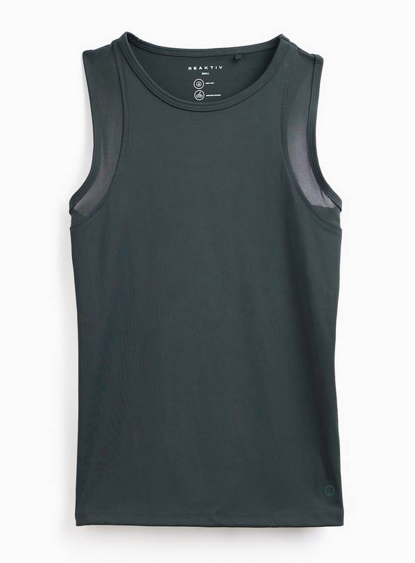 REAKTIV Dark Green Mesh Panel Performance Vest XXL